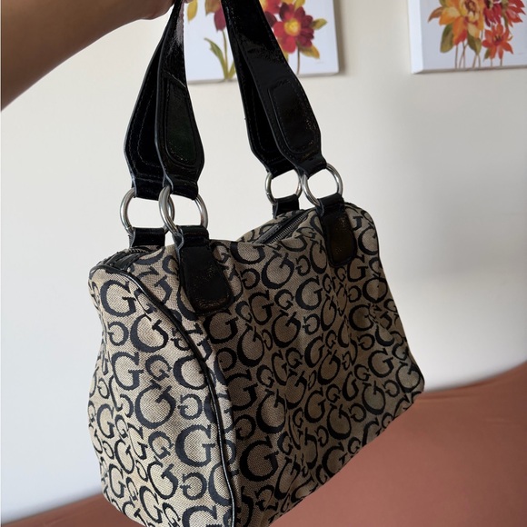 Guess Bolsa LA Black and Brown Shoulder Bag - Picture 4 of 7